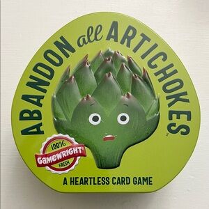 Abandon All Artichokes Card Game - Green Tin Container included